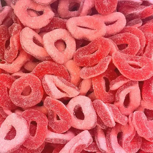 Anneaux Fraise Acide Halal - 100g