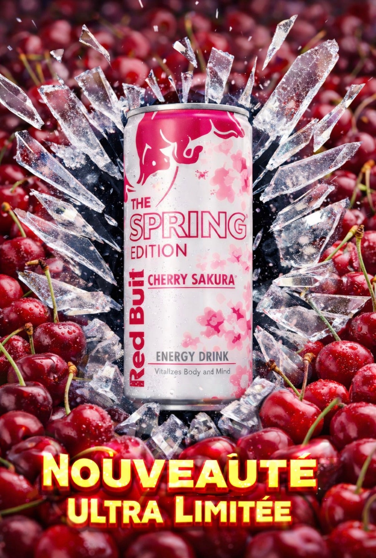 Red Bull Cerise Sakura 25cl (la canette)
