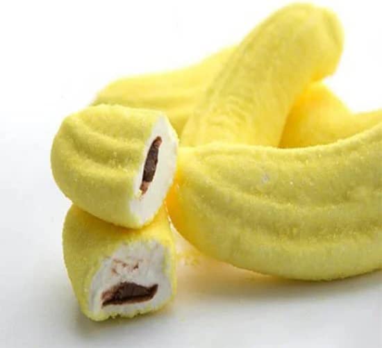 Marshmallow Banane Fourrée Chocolat (x3)