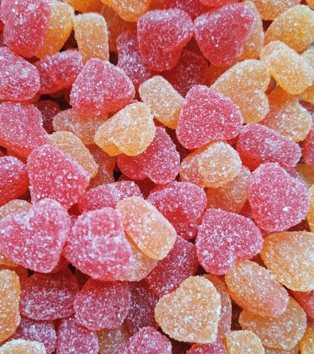 Mini Cœur Fraise Pêche Halal - 100g