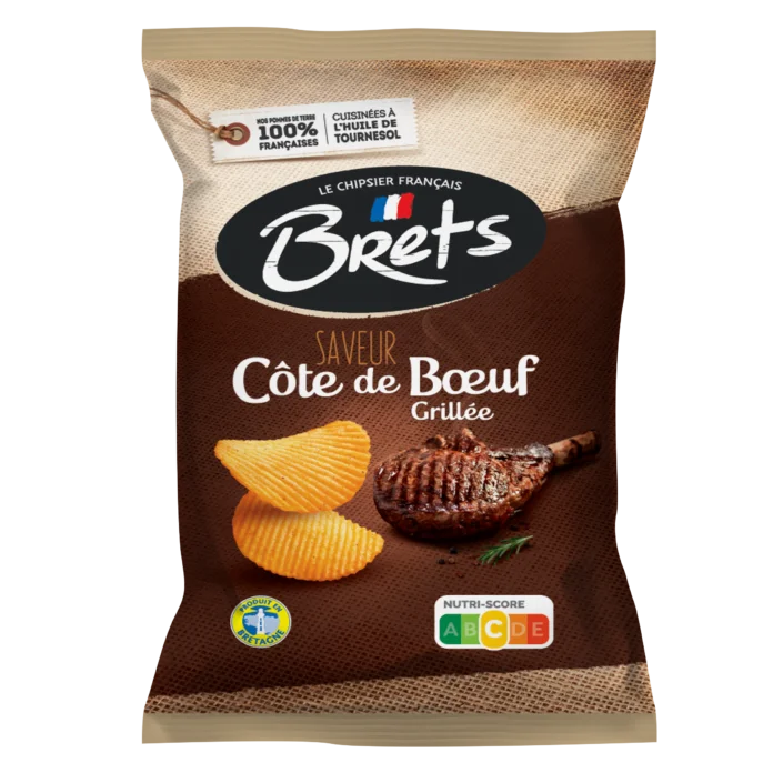 Chips Brets Côte de Bœuf Grillée 125g (le paquet)